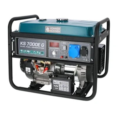 Immagine di Generatore ibrido a benzina e gas KS 7000E G Serie DUAL FUEL potenza massima 5500W, regolatore automatico di tensione, protezione sovraccarico cortocircuito, avvolgimento in rame 100%…