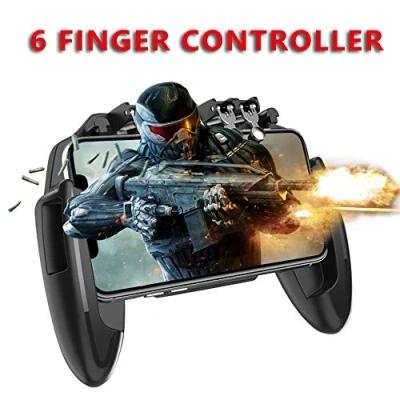 Immagine di Newseego PUBG Mobile Game Controller, [Aggiornamento] Gamepad Controller Telefono a 6 Dita con L1R1 Trigger per Joystick Shooter Sensitive e Aim Android iOS Coltelli