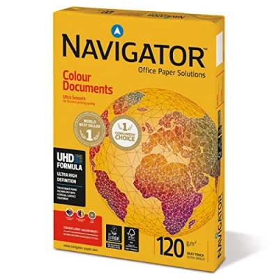 Immagine di Navigator Colour Documents Carta Premium per ufficio, Formato A4, 120 gr, 1 Risma da 250 Fogli
