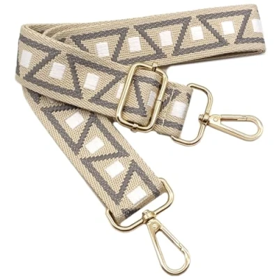 Immagine di Tracolla Colorate per Borse Donna Cinghia della Borsa Larga Grigio Bianco, Regolabile con Gold Moschettone, Durevole Crossbody Borsa, Borsetta, DIY Spalla Accessori Ragazze, 1107