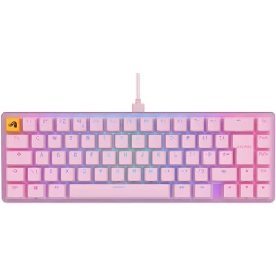 Immagine di Glorious gaming GMMK 2 Compact (65%) tastiera mecc., TKL compatta 65%, alluminio, personalizzab., tasti doppia iniezione, Fox Switches, RGB per ogni tasto, layout QWERTY inglese Rosa