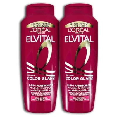 Immagine di Elvital Color Gloss 2 in 1, shampoo per la cura dei colori, x 300 ml