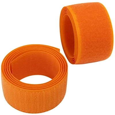 Immagine di Aerzetix C65978 Nastro/rotolo di scratch 40mm 1 metro auto aggrappante organizer/fermacavo striscia aggancio sacchetto indumento cinghia colore: arancione in poliammide e poliestere