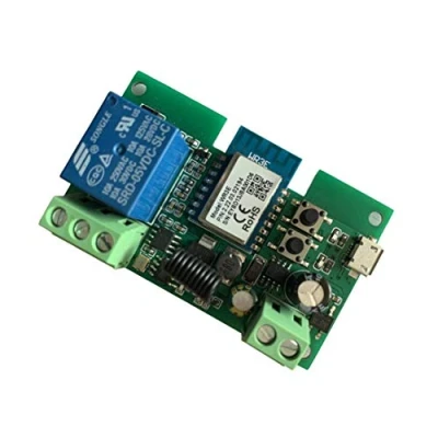 Immagine di MHCOZY Relè WiFi Tuya, Modulo temporizzatore autobloccante/temporaneo, camino porta garage Alexa Voice Control (Smart life app 1CH)