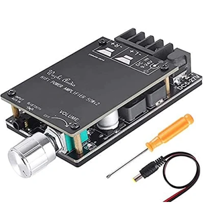 Immagine di ZHITING Modulo Scheda Amplificatore Bluetooth 2x50W Audio Stereo Digitale DC a Doppio Canale 5V 27V con Filtro HiFi