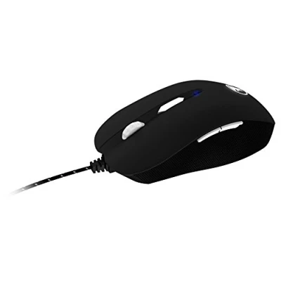 Immagine di MARSGAMING MMHA1 Mouse da gioco per PC 3200 DPI, sensore ottico, illuminazione a LED bianchi, 6 pulsanti di gioco, ergonomici, ambidestri, colore nero
