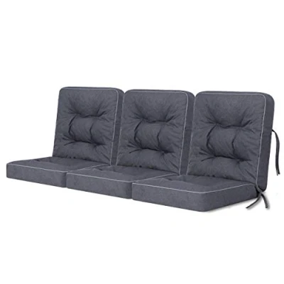 Immagine di Bjird Cuscino per Panchina Cuscini Morbidi Seduta e Schienale, panche da giardino a dondolo, panca altalena Hollywood 180 cm (3 x 60 cm) blu