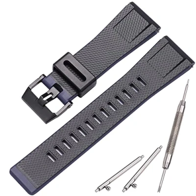 Immagine di MCXGL cinturino in resina adatto per Caiso G Shock GA 2000 PRG 600 650 PRW 6600 da uomo gomma impermeabile 24 mm accessori (nero navy)