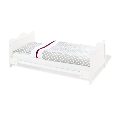 Immagine di Culla Pinolino Florentina, stabile e trasformabile, regolabile in altezza 3 posizioni, inclusi blocchi di conversione, pino laccato bianco, decoro per materasso 70 x 140 cm, bianco