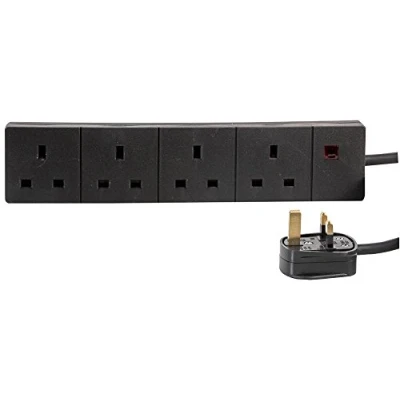 Immagine di PRO ELEC PELB1520 Prolunga a 4 Moduli, 1 m, Colore: Nero