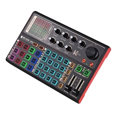 Immagine di YIWENG Scheda audio,Scheda audio live SK300 Cambia voce esterna Mixer Batteria ricaricabile incorporata Effetti sonori multipli per streaming Registrazione musicale Smartphone Giochi co