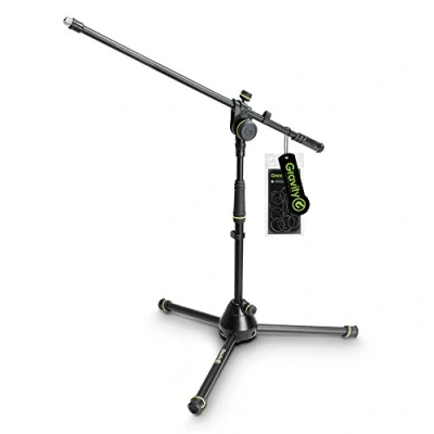 Immagine di Gravity MS 4221 B Asta microfonica corta con treppiede base ripiegabile e portamicrofono a 2 punti
