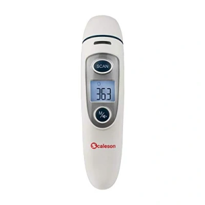 Immagine di SCALESON S240 Termometro clinico a infrarossi senza contatto/Termometro auricolare/Termometro frontale/Con schermo LCD/Richiamo della memoria/Allarme febbre