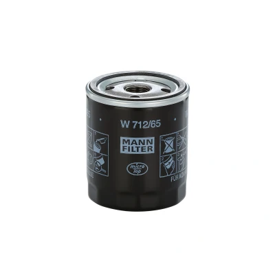 Immagine di MANN FILTER W 712/65 Filtro olio 3/4 16 UNF 1B con una valvola blocco arretramento ad avvitamento