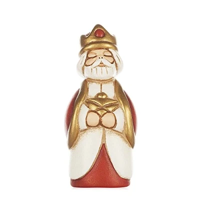 Immagine di THUN® Re Magio Gaspare con Mirra Versione Rossa Statuine Presepe Classico Ceramica I Classici