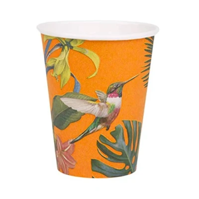 Immagine di Talking Tables Fully Recyclable And Biodegradable Fiesta Palm Tree Mexican Luau Hawaiian Cuban Havana 330 ml, Tazze Tropicali Confezione da 8, FST5 CUP BRIGHT LV2
