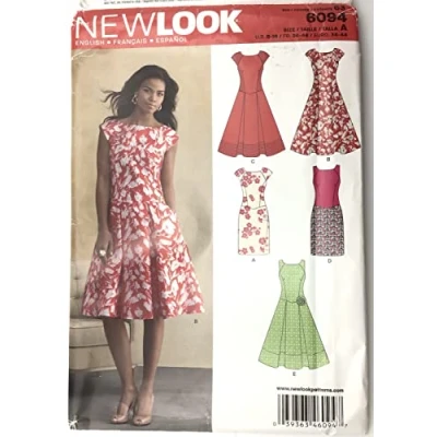 Immagine di New Look 6094 Cartamodello Misura A (UK 8/10/12/14/16/18 EU 4&#039; 50), Multicolore