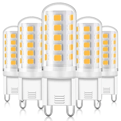 Immagine di YUIIP Lampadina LED G9 4W, Lampadine Luce Calda, Equivalente Alogena da 40W 50W, Angolo a fascio 360, 3000K Bianco Caldo 380LM, AC220 240V, Nessun Lampeggio, Non Dimmerabile,5 Pezzi