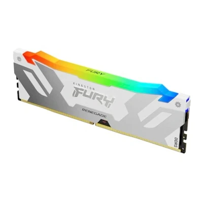 Immagine di Kingston FURY Renegade Bianco RGB XMP 16GB 6400MT/s DDR5 CL32 DIMM Memoria Gaming per Computer Fissi KF564C32RWA 16