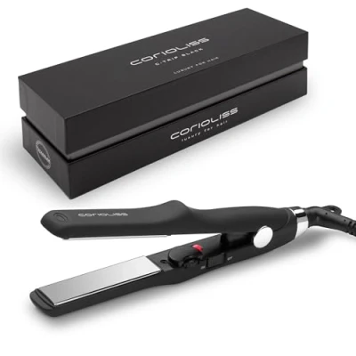 Immagine di Corioliss C Trip Mini Piastra per Capelli Ionica Professionale in Titanio Perfetta lisciare e creare onde ricci Con controllo della temperatura (Black)