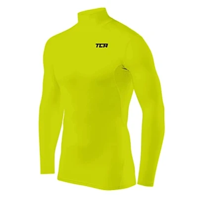 Immagine di TCA Hyperfusion Compression Base Layer Maglia Manica Lunga sotto da Uomo e Bambino Verde Acceso, M