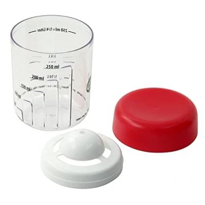 Immagine di Dr.Oetker Misurino per mescolare ingriedienti e separare tuorlo albume (colore: trasparente/rosso), quantità: 1 pezzo