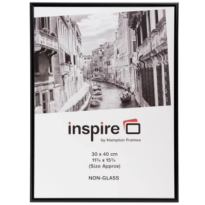 Immagine di Alumaxx PAAF3040B BLK Cornice portafoto in alluminio, 30 x 40 cm, colore: Nero, metallo