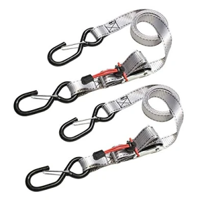 Immagine di Master Lock 3113EURDAT Cinghie di Fissaggio con Moschettone, Grigio, 1.80 m x 25 mm, Set 2