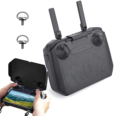 Immagine di MotuTech 2 in 1 Protezione e Parasole per DJI RC/RC Pro Telecomando Radiocomando Mavic 3 Mini Anti graffio (Nero RC Pro)