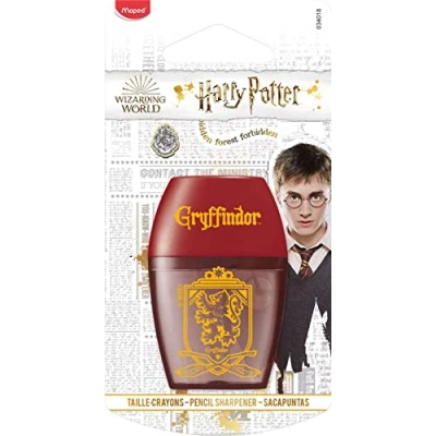 Immagine di Maped Temperamatite Harry Potter con serbatoio e 1 foro per bambini Ergonomico design License ufficiale Gryfondoro Confezione riciclabile