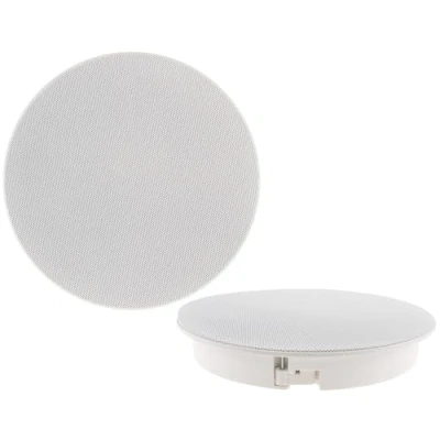 Immagine di ChiliTec Altoparlante da incasso per soffitto a parete, 2 vie, 120 Watt, rotondo, Ø 255 mm, profondità 34 colore: bianco