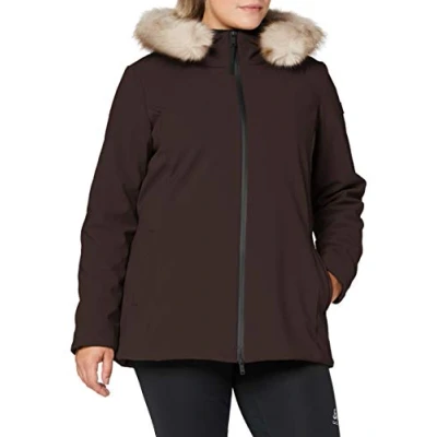 Immagine di CMP Giacca in softshell medio lunga da donna con cappuccio fisso, Moka, 52