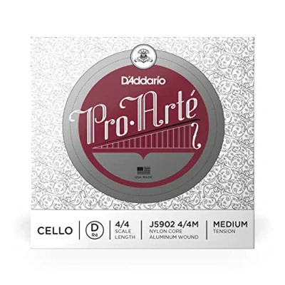 Immagine di Corda singola RE D&#039;Addario Pro Arte per violoncello, scala 4/4, tensione media