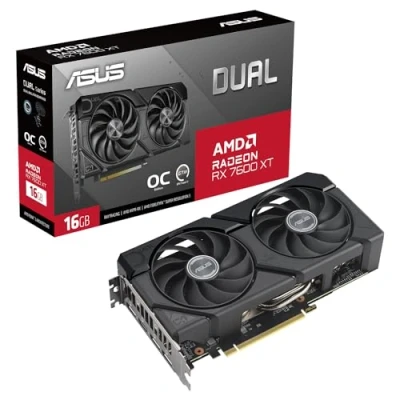 Immagine di Asus Scheda grafica AMD Radeon RX 7600 XT Dual OC Edition 16 GB RAM GDDR6 PCIe x16 HDMI ™, DisplayPort
