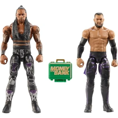 Immagine di Mattel WWE Main Event Damian Priest e Finn Balor Series 20, set Championship Showdown da collezione con 2 personaggi accessori inclusi, giocattolo per bambini, 6+ anni, JCV72
