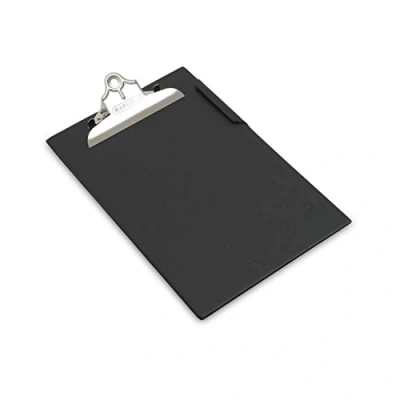 Immagine di Rapesco CD1000B2 Portablocco Rivestito di PVC con Clip ad Alta Capacità, A4+ / Protocollo, Nero