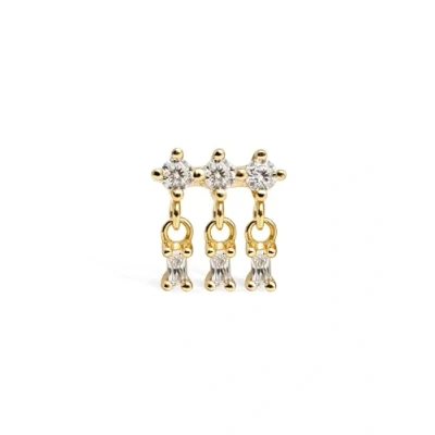 Immagine di SINGULARU Orecchino Spark Orecchini sciolti in Argento 925 con finitura placcata Oro 18 Kt e Motivo Dettaglio Zirconi Gioielli da donna
