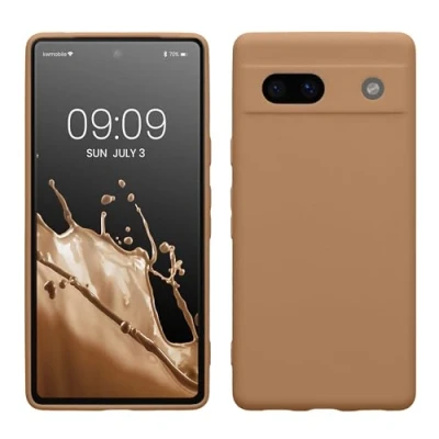 Immagine di kwmobile Custodia Compatibile con Google Pixel 7a Cover Back Case per Smartphone in Silicone TPU Protezione Gommata color cappuccino