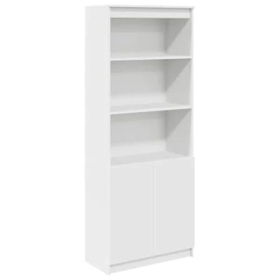 Immagine di vidaXL Credenza Bianca 70x35x180 cm in Legno Multistrato, Mobile, mobiletto Laterale, portaoggetti Alto, portaoggetti, Mobile Alto