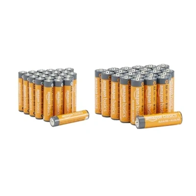 Immagine di Amazon Basics Batterie Alcalino ad alte prestazioni, 48 unità, Set: 24 AA + AAA, Confezione da