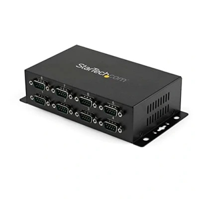 Immagine di StarTech.com Hub adattatore USB a DB9 RS232 seriale 8 porte Guide DIN industriali e montabile parete (ICUSB2328I)