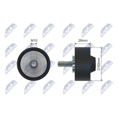 Immagine di NTY RNK AU 039 Galoppino/Guidacinghia, Cinghia trapezoidale 60mm