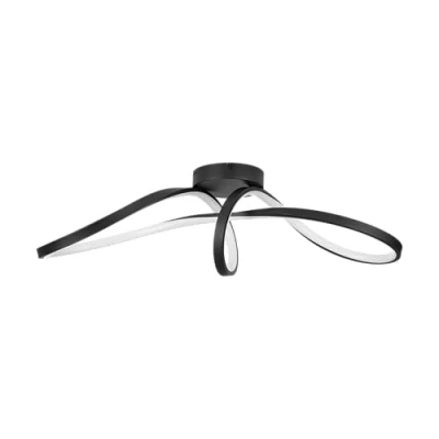 Immagine di Eglo connect.z Calarossa Z Plafoniera LED Smart Home, uso con ZigBee, app e controllo vocale Alexa, luce bianca calda fredda, RGB, dimmerabile, metallo nero bianco, 23 cm x 70,5