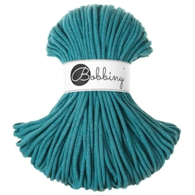 Immagine di Bobbiny Corda di macramè, 5 mm spessore, colore Teal (foglia tè), in 100% cotone, 100 m