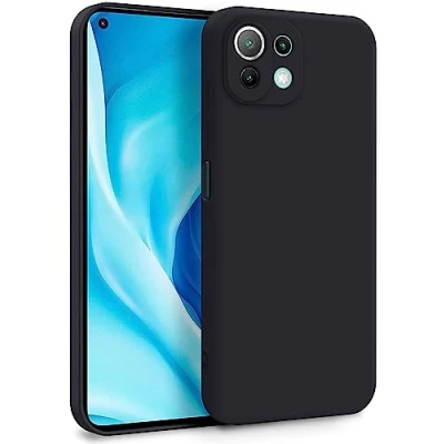 Immagine di MyGadget Cover per Xiaomi Mi 11 Lite 5G Custodia in Silicone Morbido a Doppio Strato Case con Protezione Fotocamera &amp; Fodera Interna Antigraffio Nero