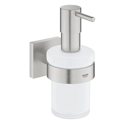 Immagine di GROHE QUICKFIX Start Cube,Dispenser Sapone con supporto,Installazione a vite o colla,Cromo,41098000