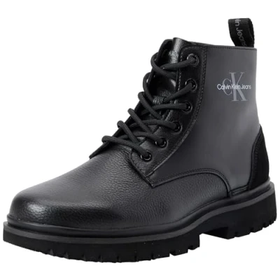 Immagine di Calvin Klein Jeans Donna Stivali Mezza Gamba Eva Boot Mid Lace Up con Lacci, Nero (Triple Black), 38
