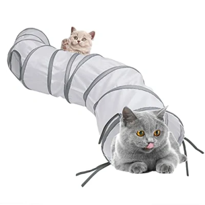 Immagine di AOKUY Giocattoli per Gatti, Tunnel e cubetti di Gatto, Pieghevole, Interni ed Esterni, Cuccioli, Gattini, Conigli.