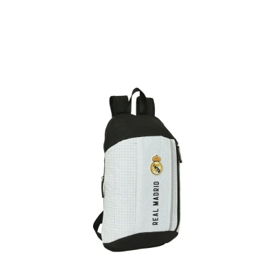 Immagine di Safta Real Madrid 1a squadra 24/25 Mini zaino per uso quotidiano, ideale bambini di diverse età, confortevole e versatile, qualità resistenza, 22 x 10 39 cm, colore: bianco/grigio,