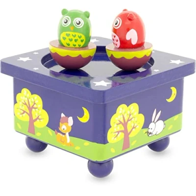 Immagine di Ulysse Colori d&#039;infanzia Carillon di Design Gufo Melodia Circle of Life Elton John, 3907, Blu Navy, Piccolo